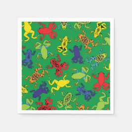 Träd Frogs Barns födelsedag Cute Pappersservett