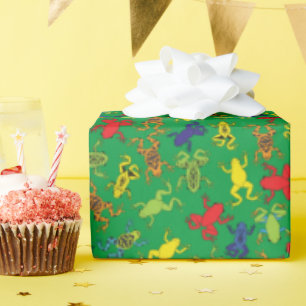 Träd Frogs Barns födelsedag Cute Presentpapper
