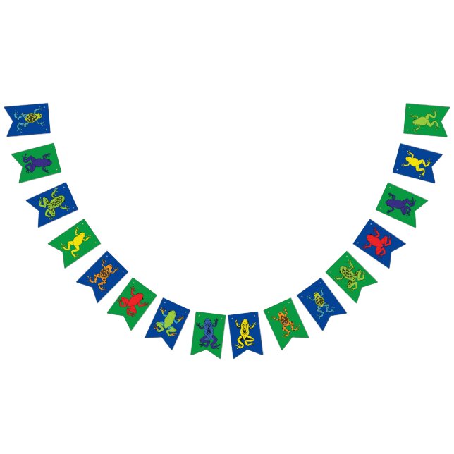 Träd Frogs Barns födelsedag Cute Vimplar (Alla)