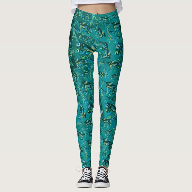 Träd Frogs - Gulaga Leggings (Framsida)