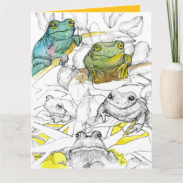 Träd Frogs håller sig kvar där och uppmuntrar till Kort