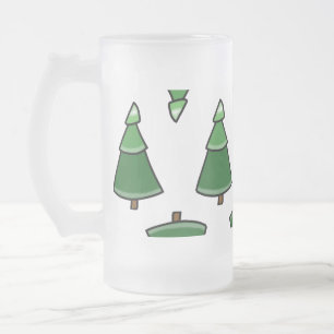 Träd Frostat Ölglas