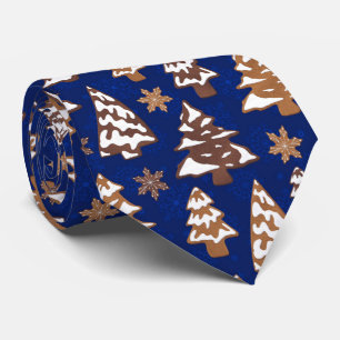 Träd Gingerbröd Cookies Blue God Jul Slips