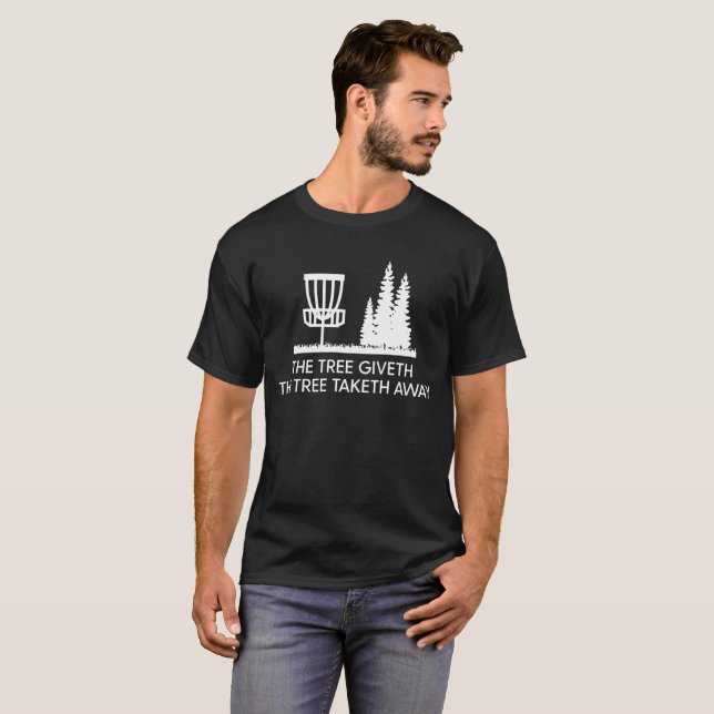 Träd Giveth gåvan för Golf för trädTaketh den Away Tee (Hel framsida)