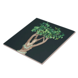 Träd Goddess Ceramic Tile Kakelplatta