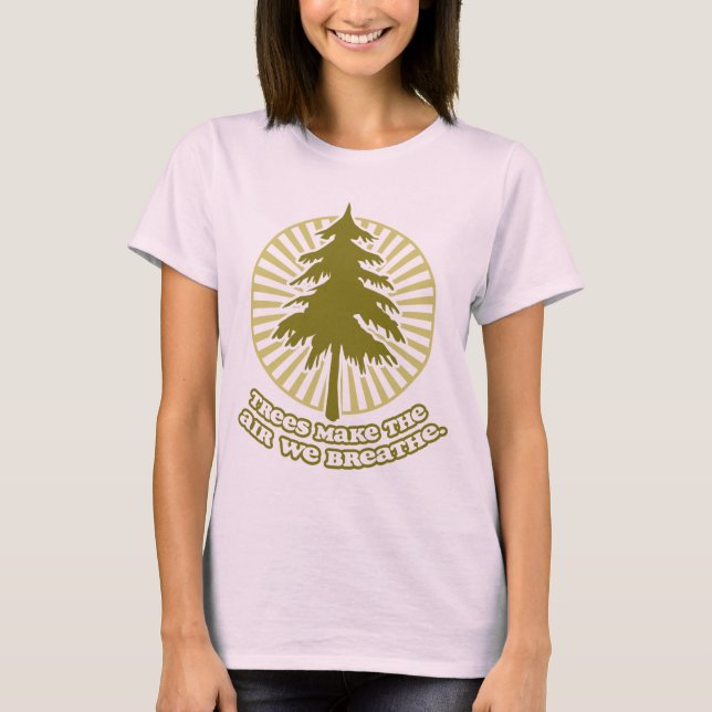 Träd Gör Luft till Dam organisk T-Shirt (Passande) (Framsida)