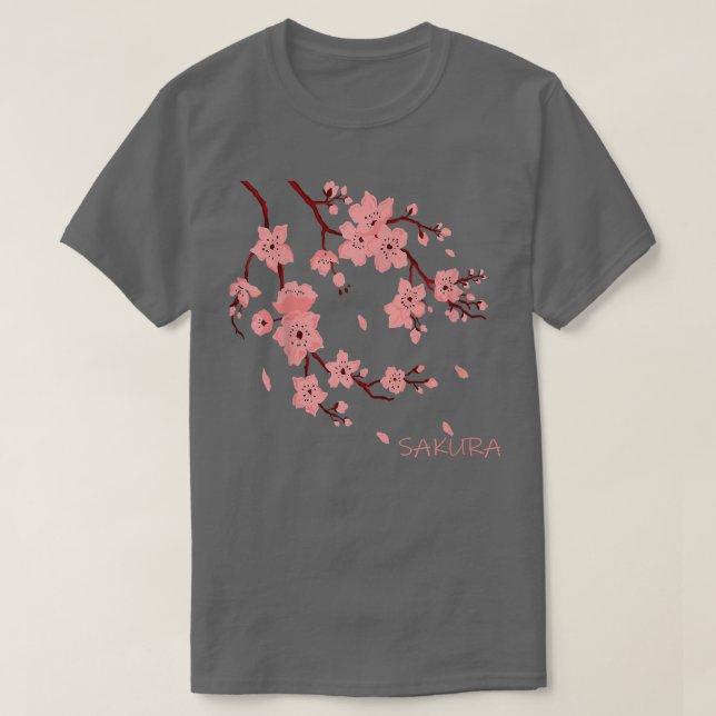 Träd Gren Sakura Cherry Blommars japanese T Shirt (Design framsida)