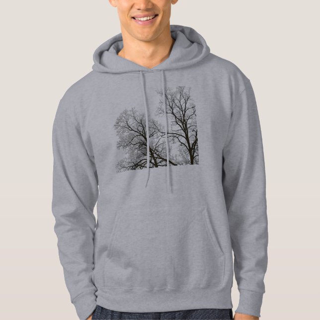 Träd Grenar i Silhouette Nature-älskare får Hoodie (Framsida)