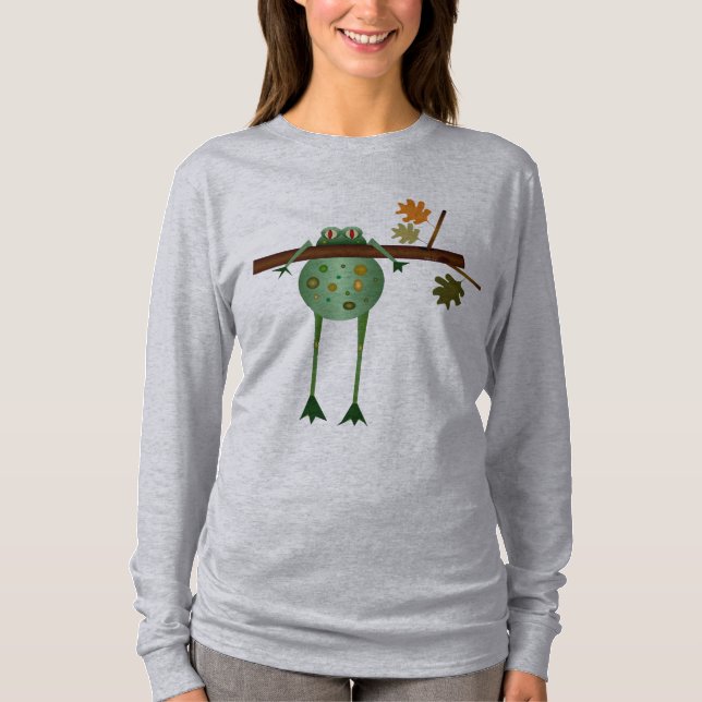 Träd Groda Dam T-shirt (Framsida)