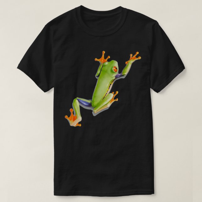 Träd groda i stil t shirt (Design framsida)