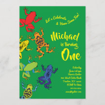 Träd groddar - färgade 1:a födelsedagskallelsen