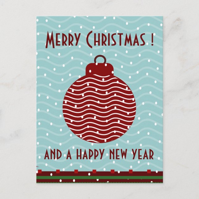 träd grönt julafton hälsning helg vykort (Framsida)