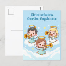 Träd Guardian Änglar spelar trumpeter