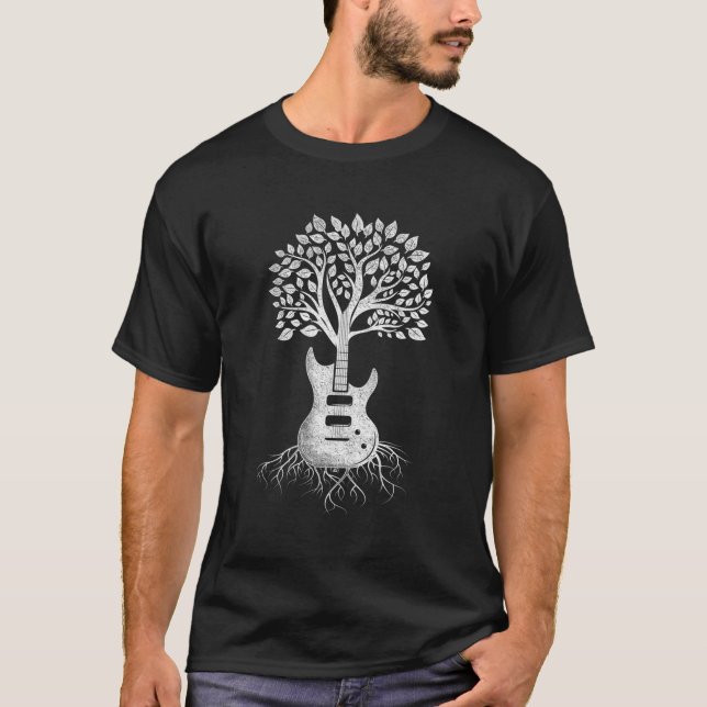 Träd Guitar T Shirt (Framsida)