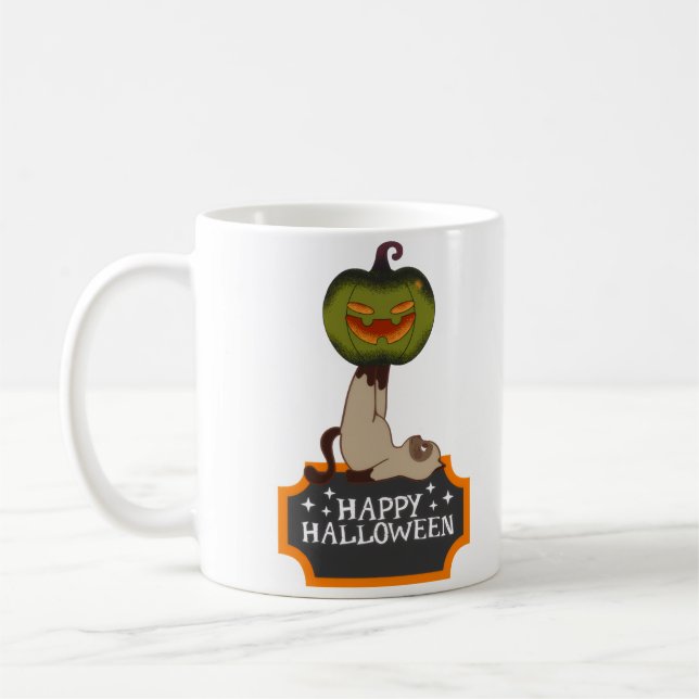 Träd, halloween kaffemugg (Vänster)