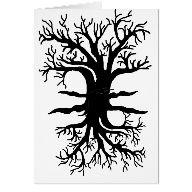 träd hälsningskort (Framsidan)