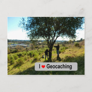 Träd hanger-cache i Geocaching Vykort