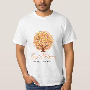 träd happy thanksgiving under hösten t shirt