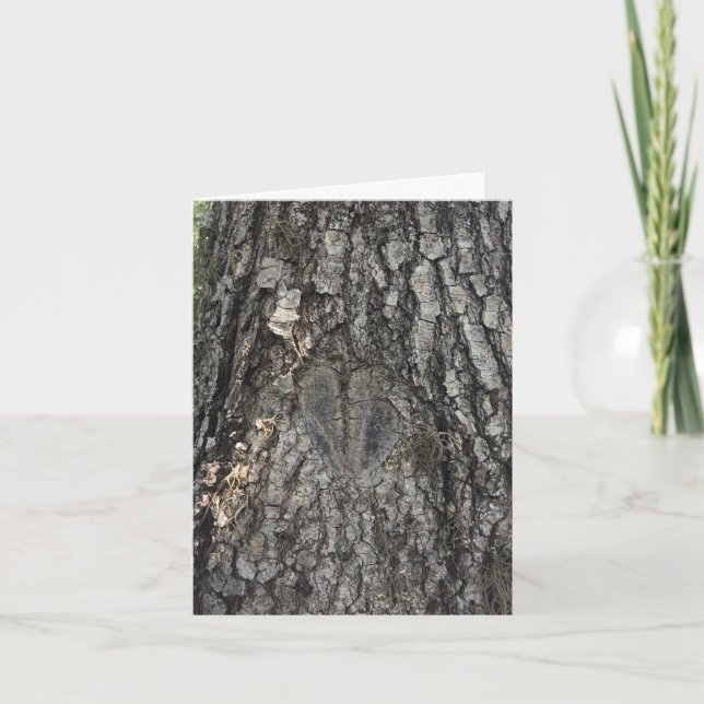 träd hjärtnotecard #1 kort (Framsida)