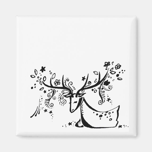 Träd Hjort Magnet (Framsidan)