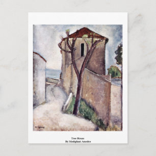 Träd House by Modigliani Amedeo Vykort
