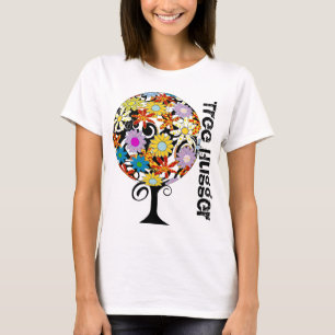 Träd hugger - Blommig Ekologisk T-shirt