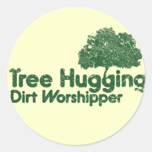 Träd Hugger Dirt Worshipper Runt Klistermärke
