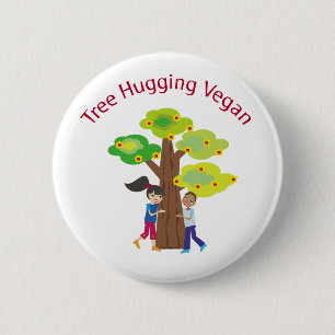 Träd Hugger Vegan-svag Knapp