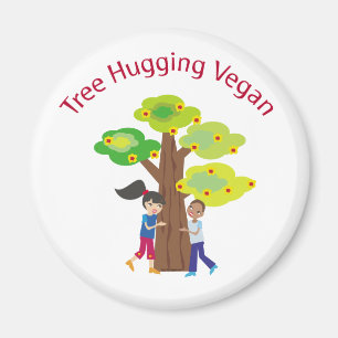 Träd Hugger Vegan-svag Magnet