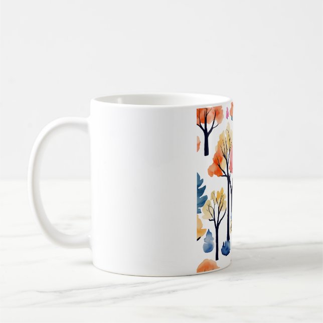 Träd i akvarell kaffemugg (Vänster)
