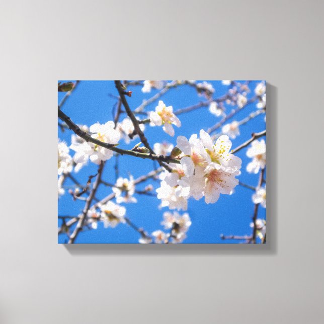 Träd i Blommor, omslagna dukar Canvastryck (Framsida)