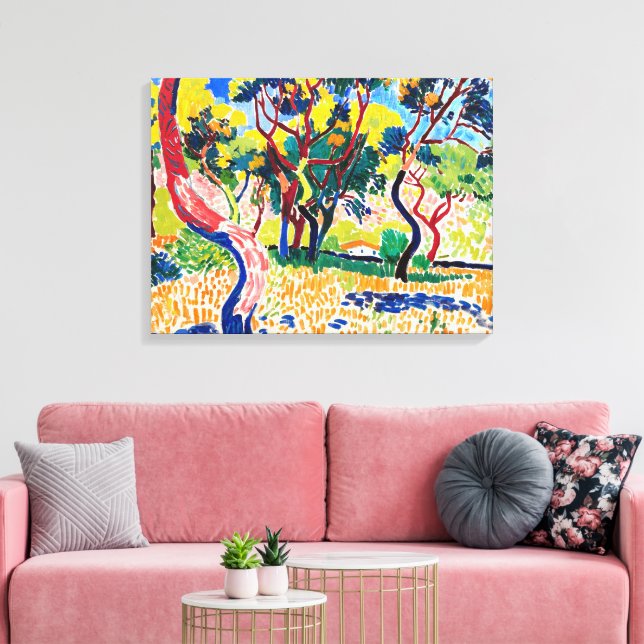 Träd i Collioure | Andre Derain | Canvastryck (Insitu (Vardagsrum))