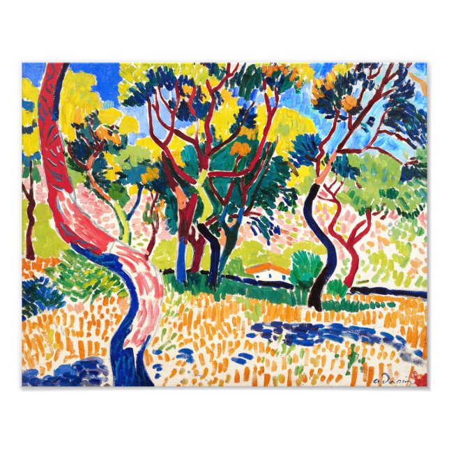 Träd i Collioure | Andre Derain | Fototryck (Framsidan)
