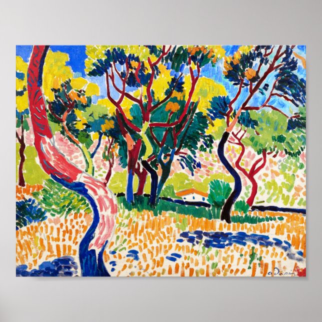 Träd i Collioure | Andre Derain | Poster (Framsidan)