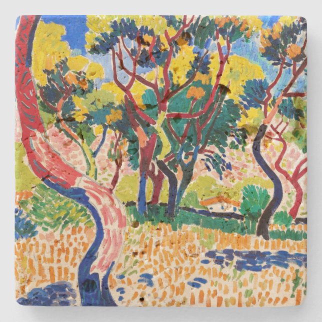 Träd i Collioure | Andre Derain | Stenunderlägg (Framsidan)