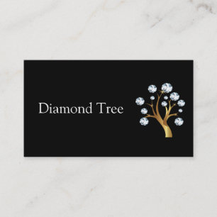 Träd i Diamonds Affärskort Logotyp Visitkort