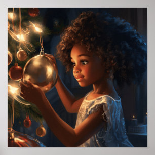 Träd i eftertanke: African American Girl Poster
