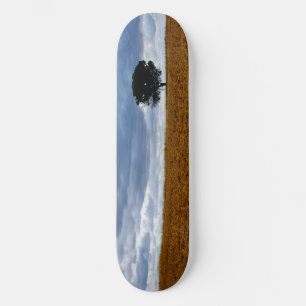 Träd i en tom åker mini skateboard bräda 18,5 cm