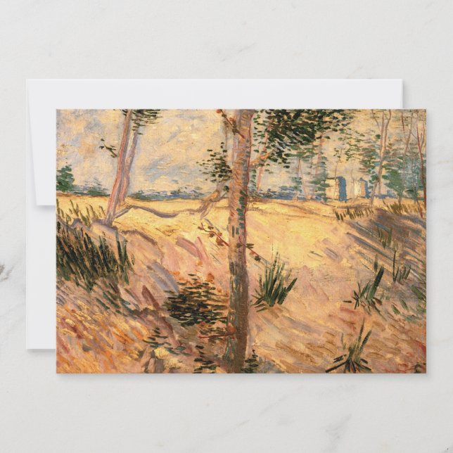 Träd i Fält på en solnydag av Vincent van Gogh Inbjudningar (Framsida)
