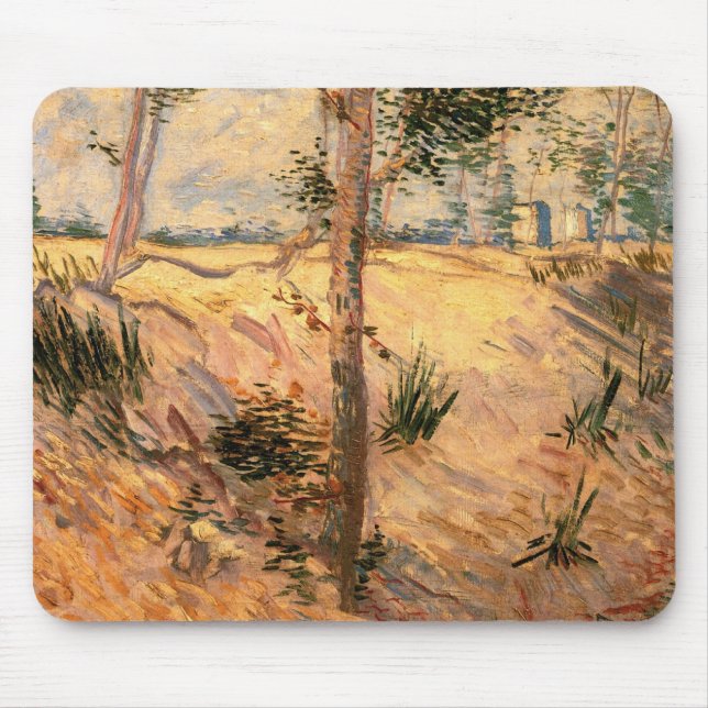 Träd i Fält på en solnydag av Vincent van Gogh Musmatta (Framsidan)