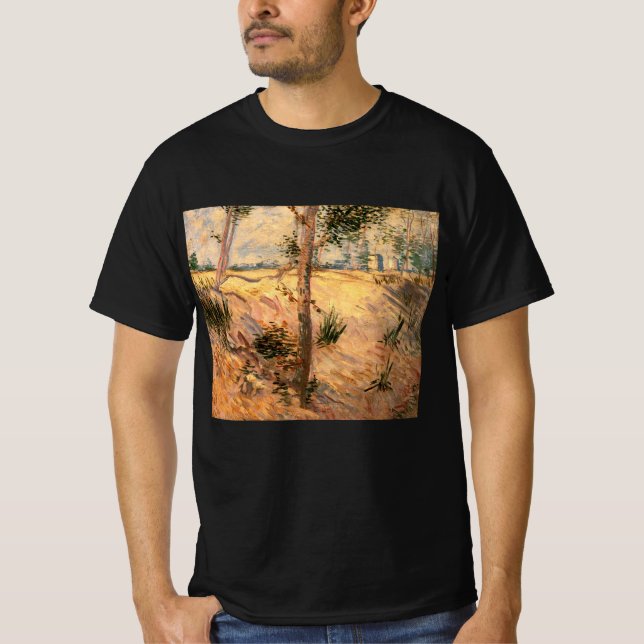 Träd i Fält på en solnydag av Vincent van Gogh T Shirt (Framsida)