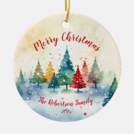 Träd i Gräs i färglös jul Julgransprydnad Keramik