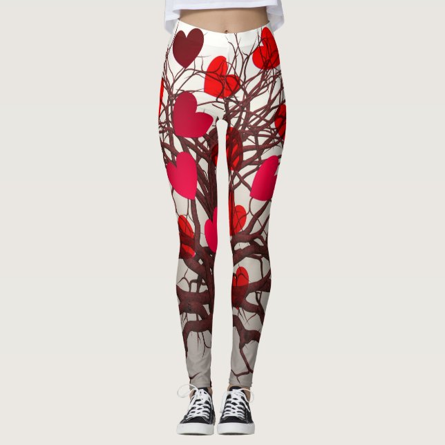 Träd i Hearts Leggings (Framsida)