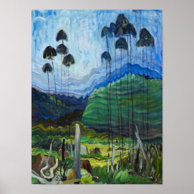 Träd i Himlar 1939 av Emily Carr Poster (Framsidan)