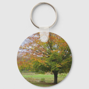 Träd i hösten Keychain Nyckelring