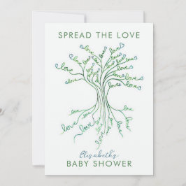 Träd i Kärlek Meaningful Personlig Baby Shower Inbjudningar