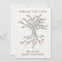 Träd i Kärlek Meaningful Personlig Baby Shower