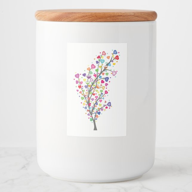 Träd i Kärlek och Harmony Mat Etikett (Framsida)