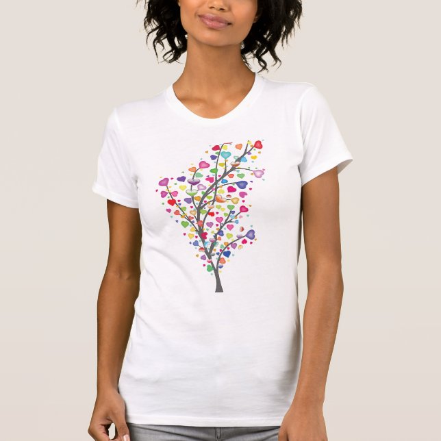 Träd i Kärlek och Harmony T Shirt (Framsida)