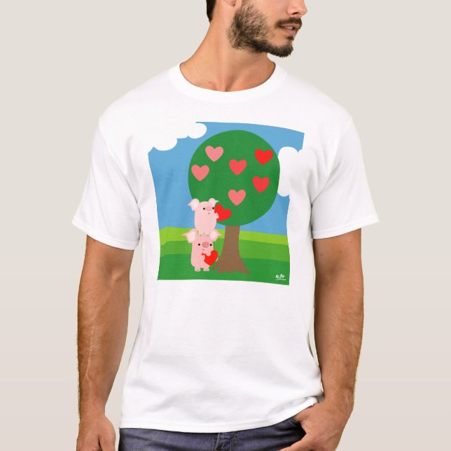 Träd i Kärlek T-shirt (framtill) (Framsida)